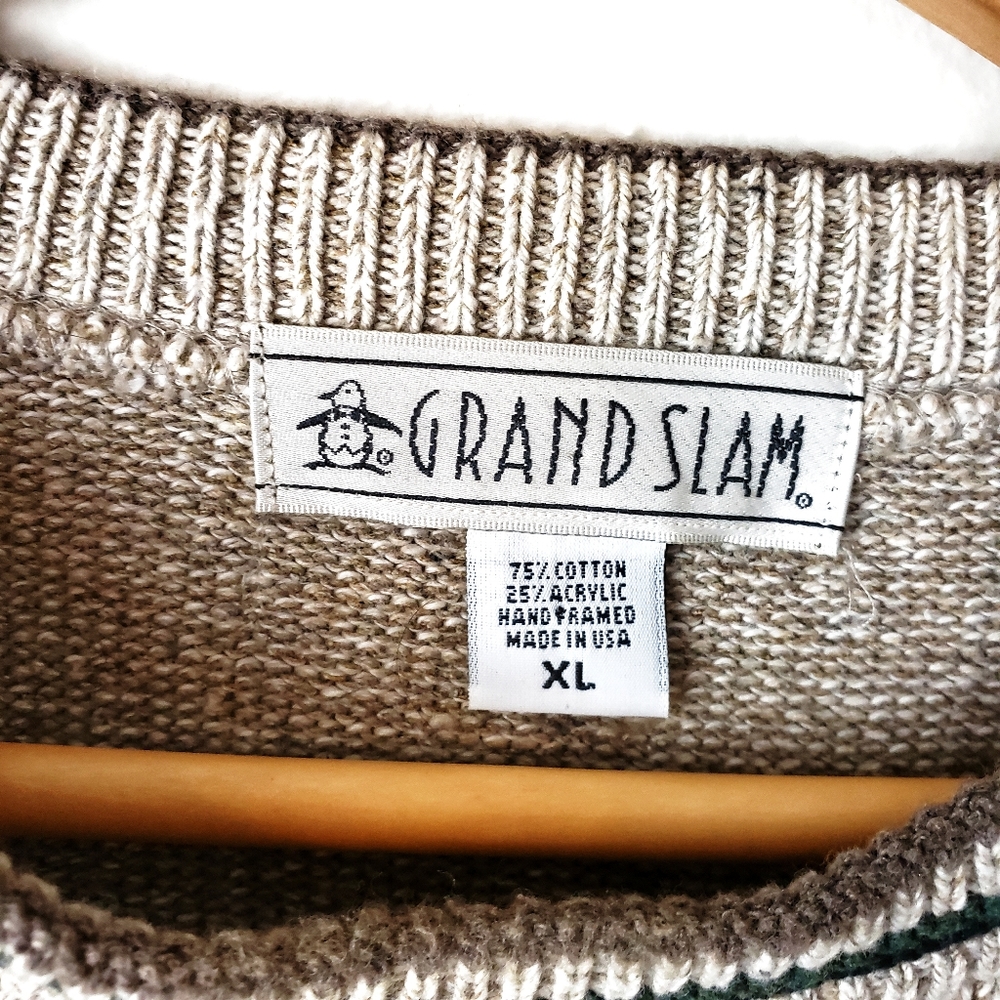 Vintage Golf Striped Sweater Sweatshirt Pullover - Picture 4 of 6